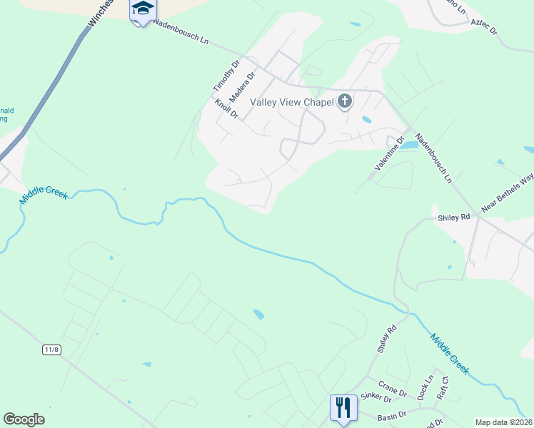 map of restaurants, bars, coffee shops, grocery stores, and more near 109 Halsey Court in Martinsburg