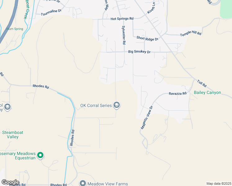 map of restaurants, bars, coffee shops, grocery stores, and more near 16100 Rocky Vista Road in Reno