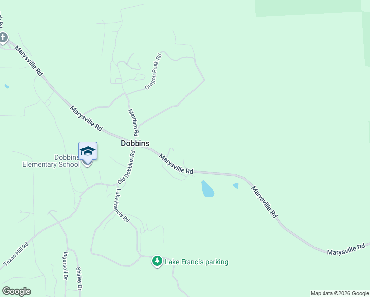 map of restaurants, bars, coffee shops, grocery stores, and more near 10518 Marysville Road in Dobbins