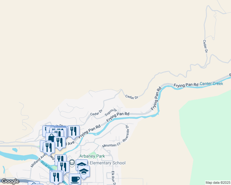 map of restaurants, bars, coffee shops, grocery stores, and more near 201-429 Pinon Drive in Basalt