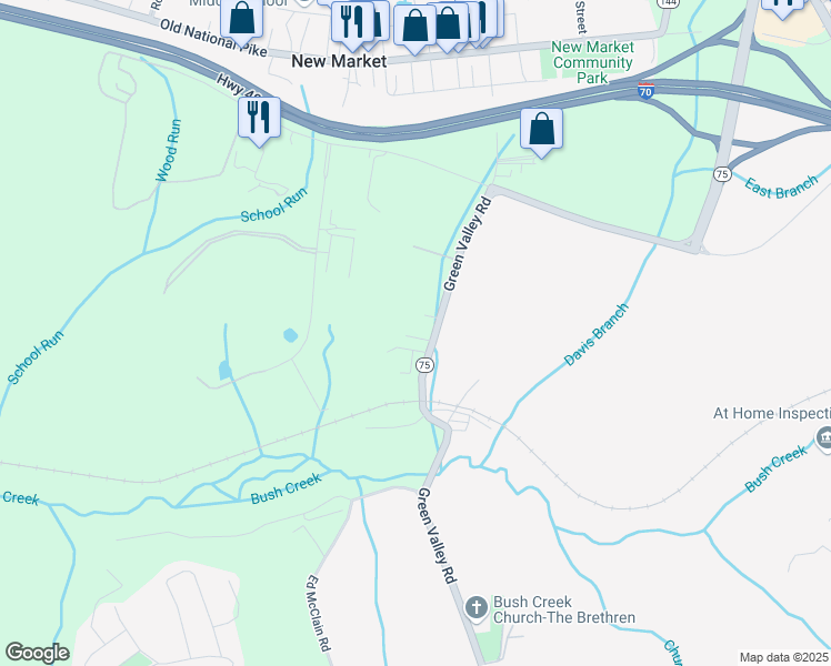 map of restaurants, bars, coffee shops, grocery stores, and more near 5024 Green Valley Road in Monrovia