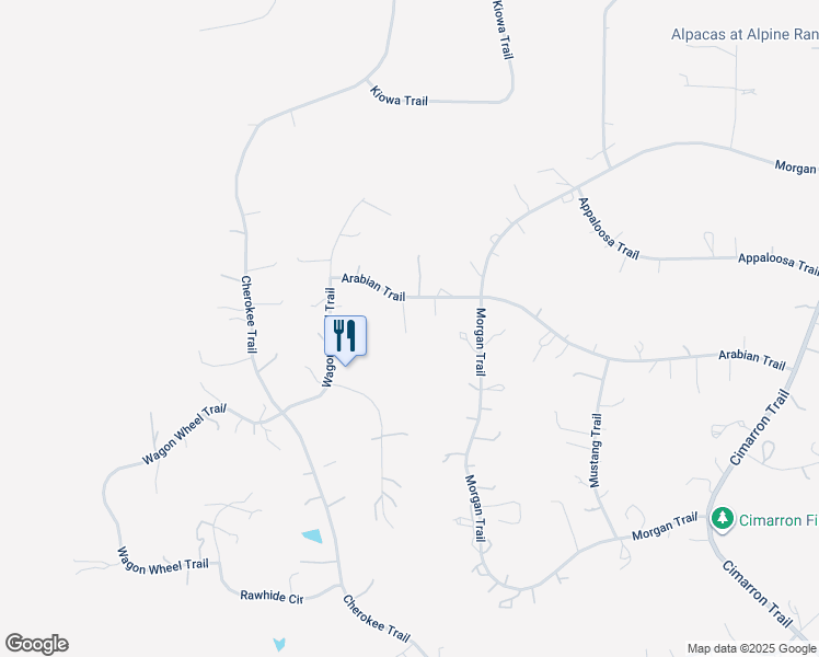 map of restaurants, bars, coffee shops, grocery stores, and more near 1564 Arabian Trail in Elizabeth