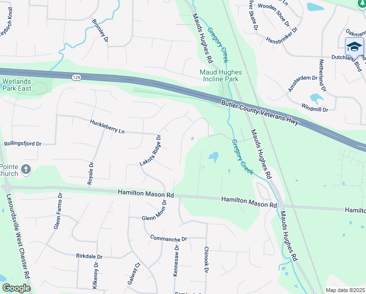 map of restaurants, bars, coffee shops, grocery stores, and more near 6331 Anthony Drive in Butler County