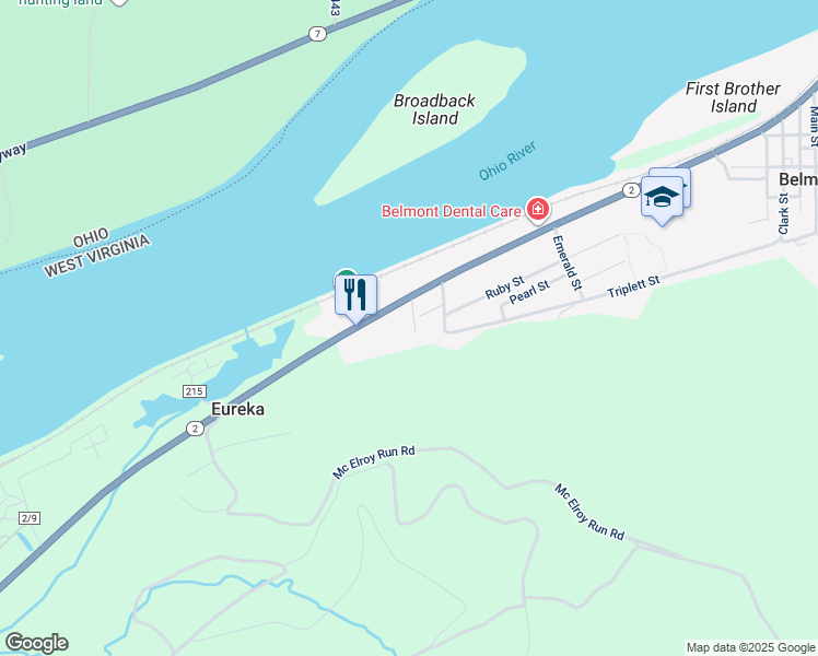 map of restaurants, bars, coffee shops, grocery stores, and more near 8 Box Elder Dr in Belmont