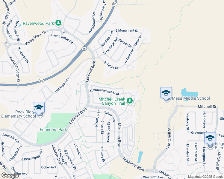 map of restaurants, bars, coffee shops, grocery stores, and more near 5608 Canyon View Drive in Castle Rock