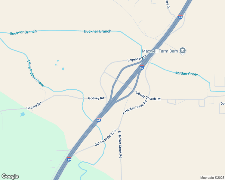 map of restaurants, bars, coffee shops, grocery stores, and more near 3490 Old State Road 37 South in Martinsville