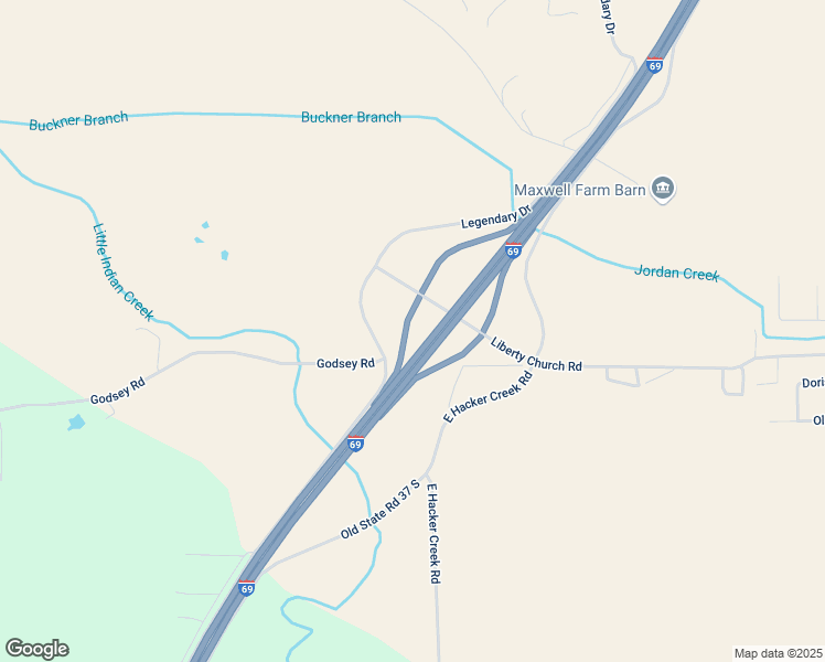 map of restaurants, bars, coffee shops, grocery stores, and more near 3490 Old State Road 37 South in Martinsville