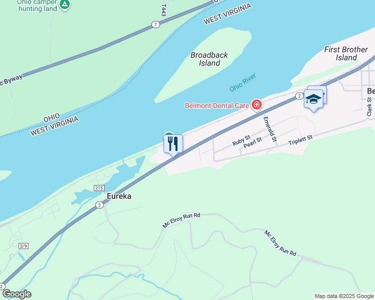 map of restaurants, bars, coffee shops, grocery stores, and more near 8 Box Elder Dr in Belmont
