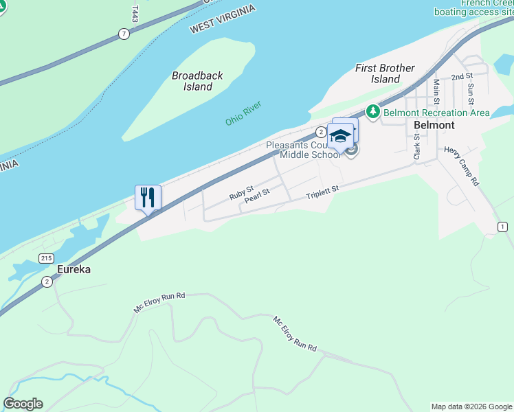 map of restaurants, bars, coffee shops, grocery stores, and more near 623 Triplett St in Belmont