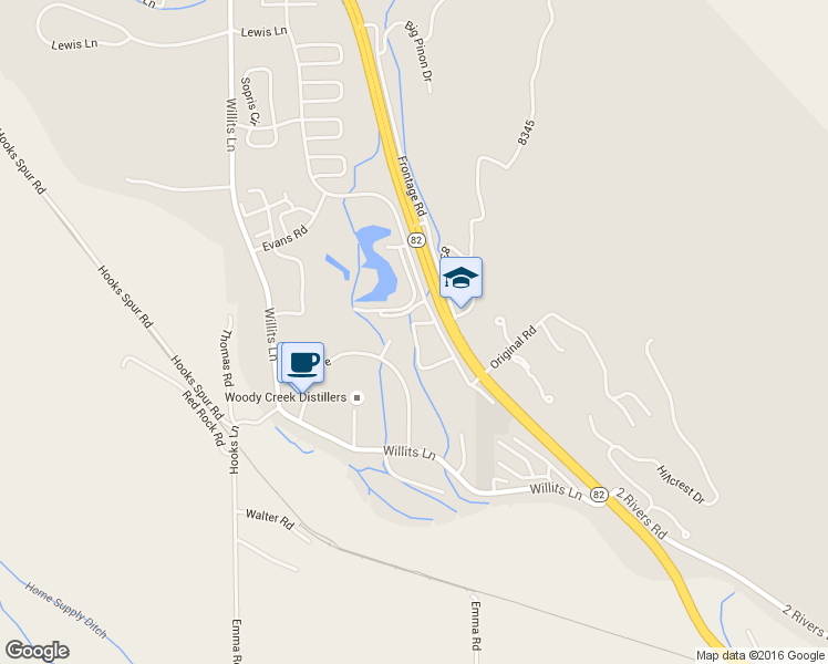 map of restaurants, bars, coffee shops, grocery stores, and more near Lake Avenue in Basalt