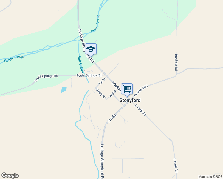 map of restaurants, bars, coffee shops, grocery stores, and more near 423 2nd Street in Stonyford