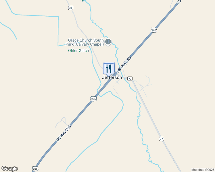 map of restaurants, bars, coffee shops, grocery stores, and more near 107 Main Street in Jefferson