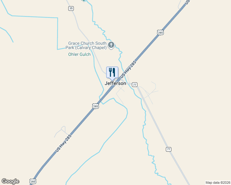map of restaurants, bars, coffee shops, grocery stores, and more near 107 Main Street in Jefferson