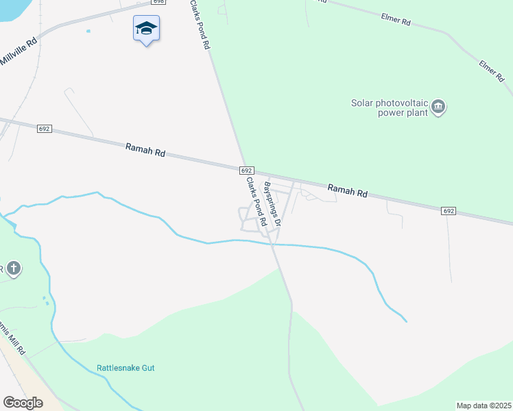 map of restaurants, bars, coffee shops, grocery stores, and more near 438 Clarks Pond Road in Bridgeton