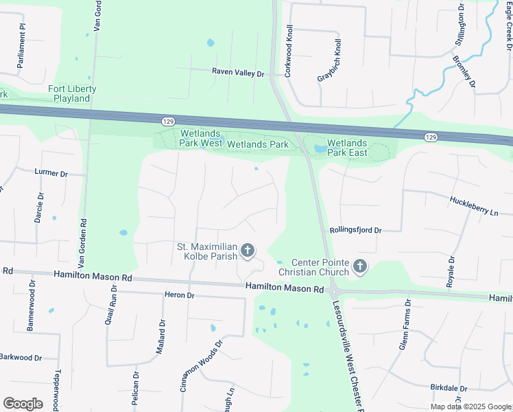 map of restaurants, bars, coffee shops, grocery stores, and more near 5724 Somerset Drive in Hamilton