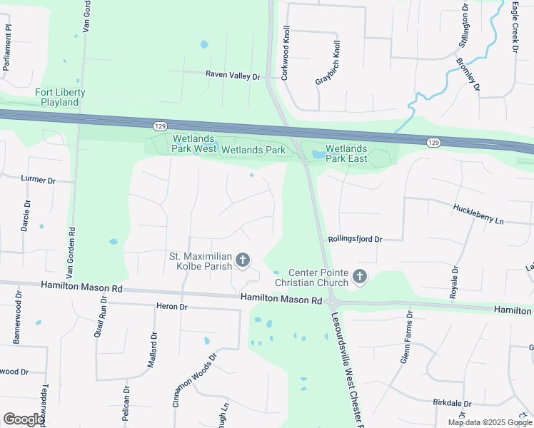 map of restaurants, bars, coffee shops, grocery stores, and more near 5754 Somerset Drive in Butler County