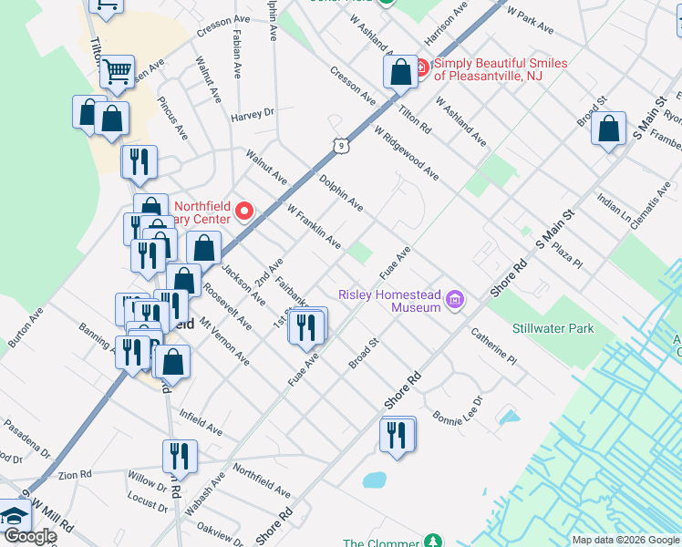 map of restaurants, bars, coffee shops, grocery stores, and more near 223 Bates Street in Northfield