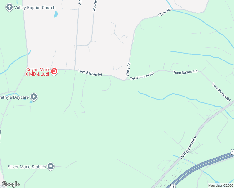 map of restaurants, bars, coffee shops, grocery stores, and more near 4701 Teen Barnes Road in Frederick