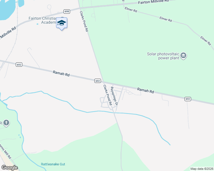 map of restaurants, bars, coffee shops, grocery stores, and more near 186 Ramah Road in Bridgeton