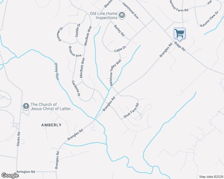 map of restaurants, bars, coffee shops, grocery stores, and more near 7146 Melstone Valley Way in Marriottsville