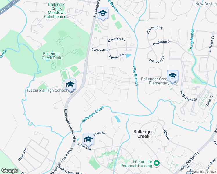 map of restaurants, bars, coffee shops, grocery stores, and more near 5257 Blackgum Road in Frederick