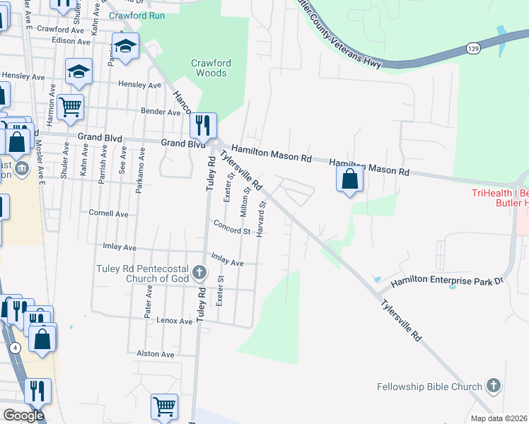 map of restaurants, bars, coffee shops, grocery stores, and more near 1484 Harvard Street in Hamilton