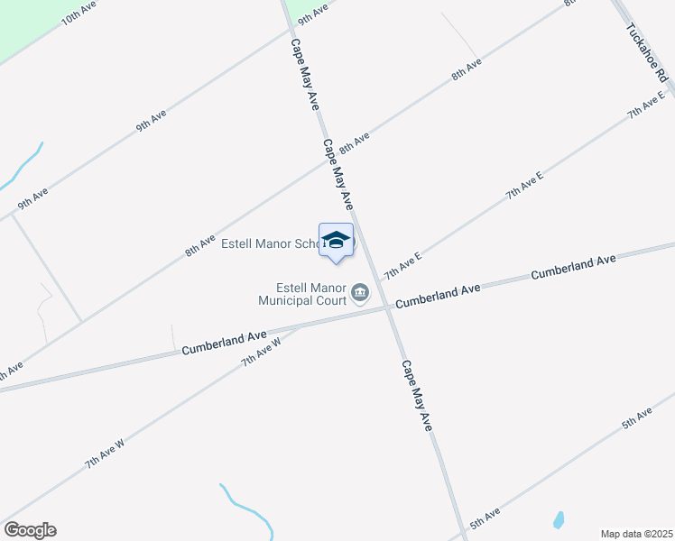 map of restaurants, bars, coffee shops, grocery stores, and more near 128 Cape May Avenue in Estell Manor