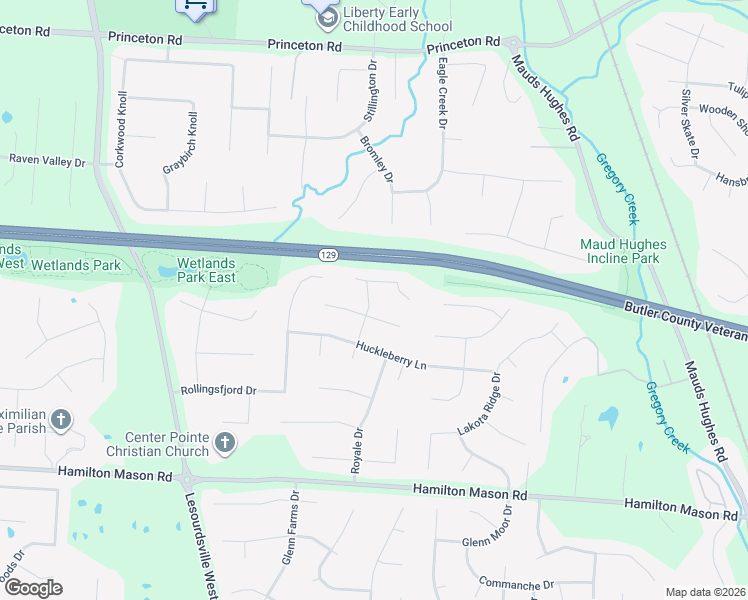 map of restaurants, bars, coffee shops, grocery stores, and more near 6945 Raspberry Ridge in Butler County