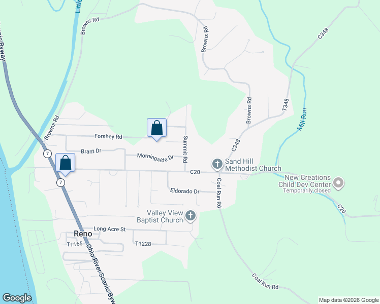 map of restaurants, bars, coffee shops, grocery stores, and more near 200 Summit Road in Marietta