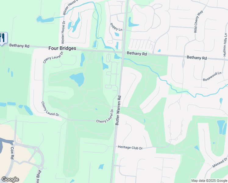 map of restaurants, bars, coffee shops, grocery stores, and more near 8373 Snapdragon Lane in Butler County
