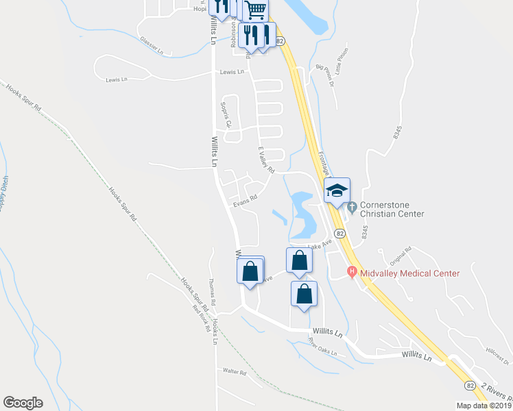 map of restaurants, bars, coffee shops, grocery stores, and more near 102 Evans Road in Basalt