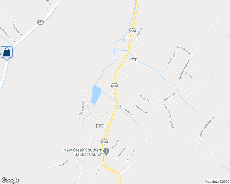 map of restaurants, bars, coffee shops, grocery stores, and more near Cut Off Road in Keyser