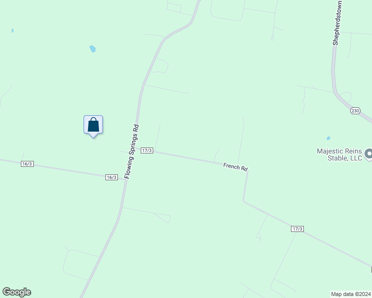 map of restaurants, bars, coffee shops, grocery stores, and more near 241 French Road in Shenandoah Junction