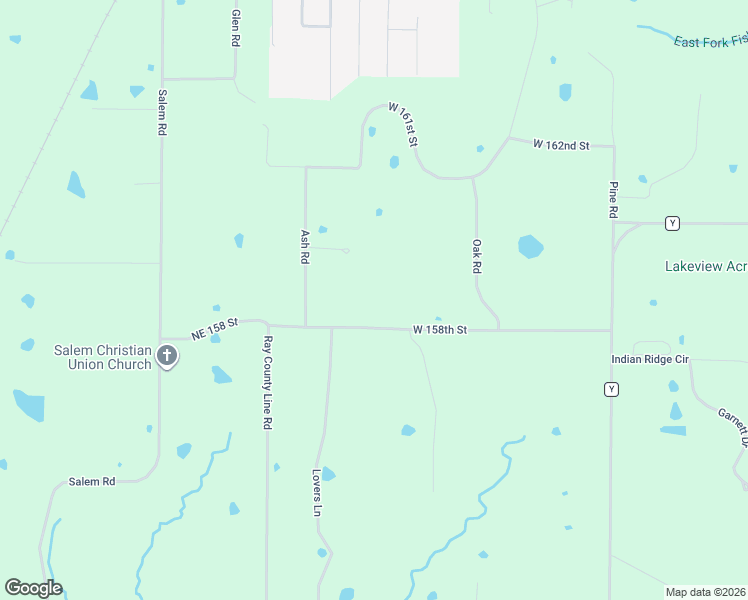 map of restaurants, bars, coffee shops, grocery stores, and more near West 159th Street in Excelsior Springs