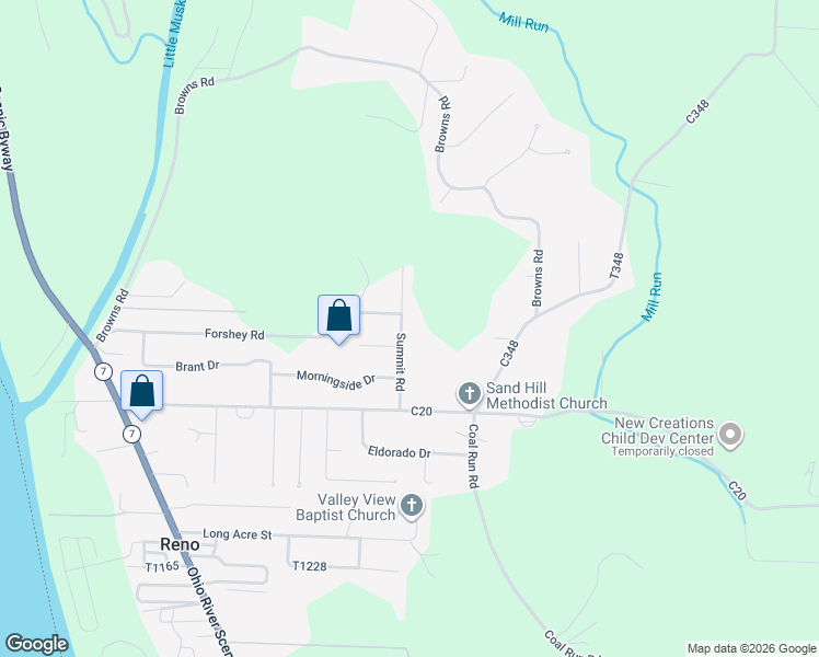 map of restaurants, bars, coffee shops, grocery stores, and more near 304 Summit Road in Marietta