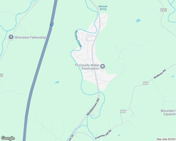 map of restaurants, bars, coffee shops, grocery stores, and more near 68 Brookside Acres in Shinnston