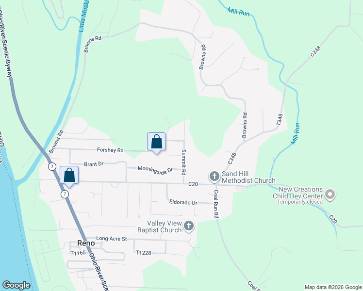 map of restaurants, bars, coffee shops, grocery stores, and more near 304 Summit Road in Marietta