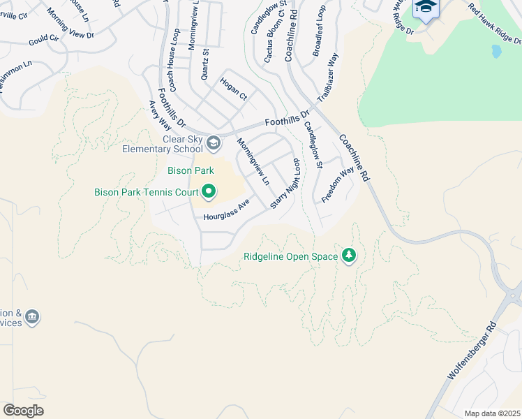 map of restaurants, bars, coffee shops, grocery stores, and more near 3995 Starry Night Loop in Castle Rock