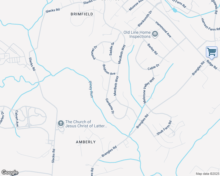 map of restaurants, bars, coffee shops, grocery stores, and more near 1954 Gardenia Street in Sykesville