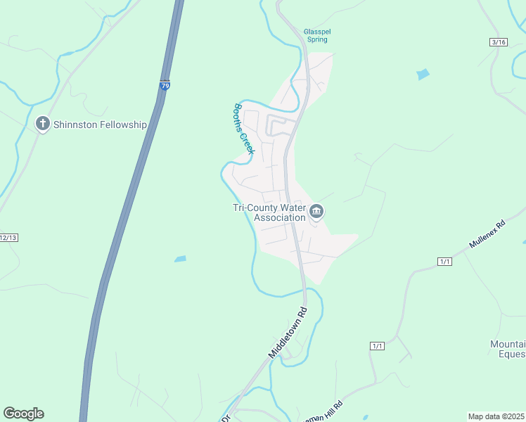 map of restaurants, bars, coffee shops, grocery stores, and more near 68 Brookside Acres in Shinnston