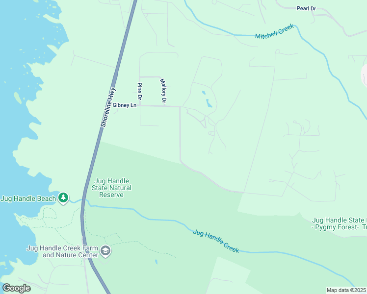 map of restaurants, bars, coffee shops, grocery stores, and more near 32500 Gibney Lane in Fort Bragg