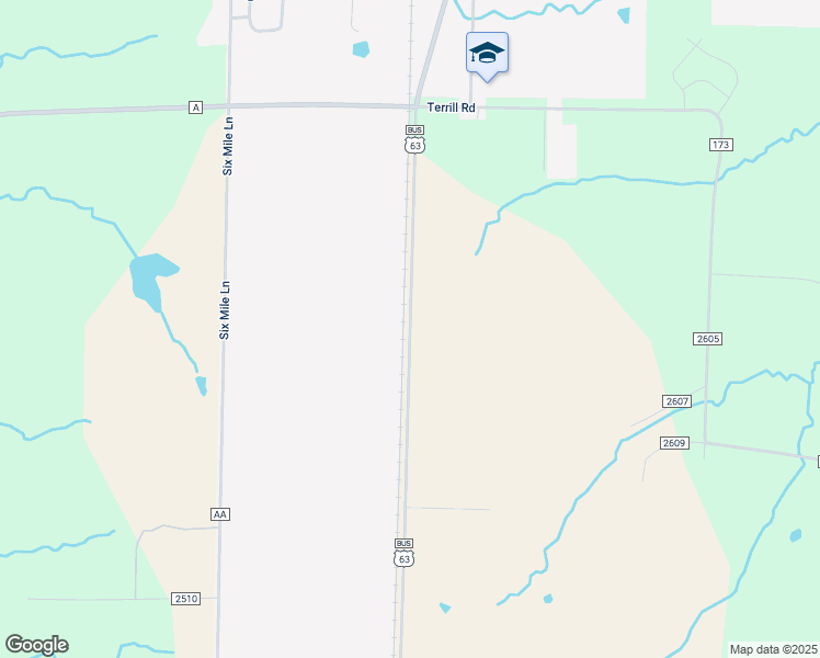 map of restaurants, bars, coffee shops, grocery stores, and more near Morley Street in Moberly
