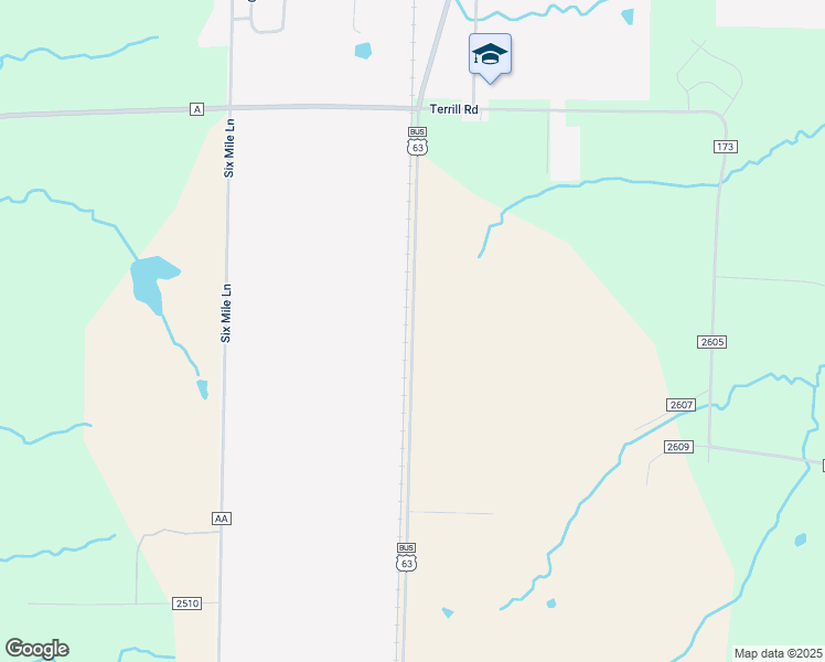 map of restaurants, bars, coffee shops, grocery stores, and more near Morley Street in Moberly