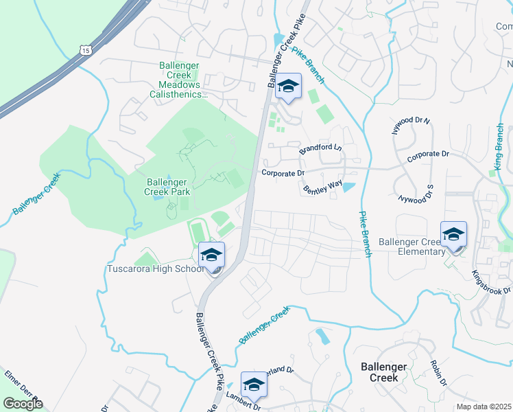 map of restaurants, bars, coffee shops, grocery stores, and more near 6452 Autumn Olive Drive in Frederick