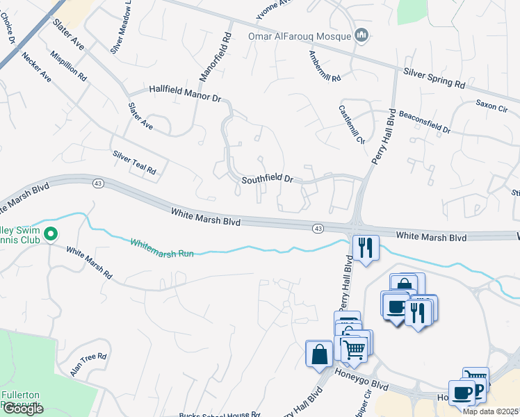 map of restaurants, bars, coffee shops, grocery stores, and more near 87 Laurel Path Court in Nottingham