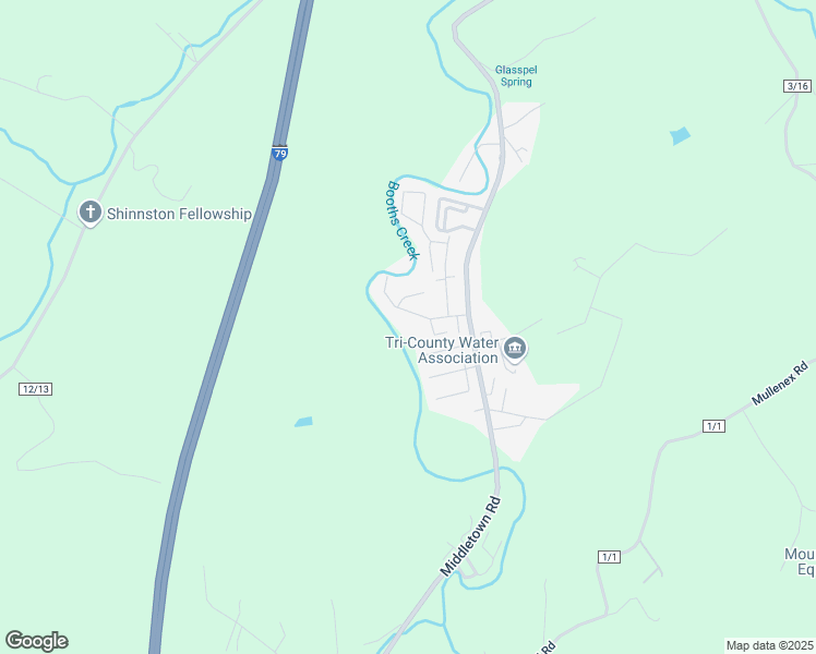 map of restaurants, bars, coffee shops, grocery stores, and more near 131 GreenTree Drive in Shinnston