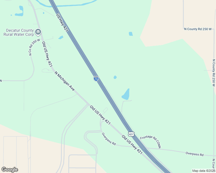 map of restaurants, bars, coffee shops, grocery stores, and more near 3168 West Interstate 74 Frontage Road in Greensburg