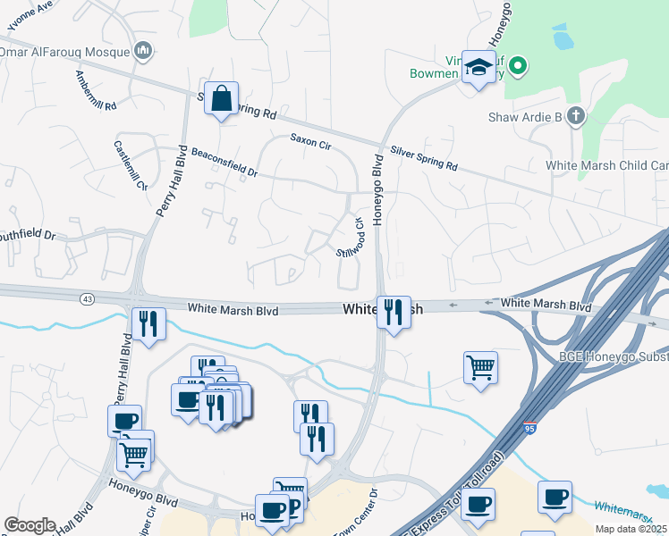 map of restaurants, bars, coffee shops, grocery stores, and more near 6 Brantwood Court in Nottingham