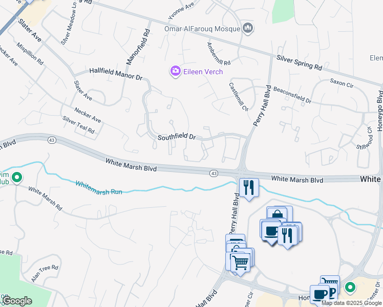 map of restaurants, bars, coffee shops, grocery stores, and more near 4312 Bedrock Circle in Nottingham