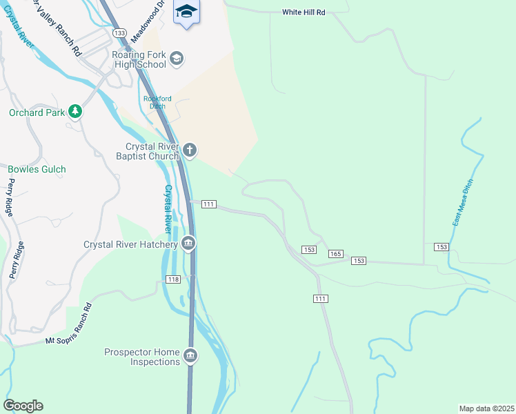 map of restaurants, bars, coffee shops, grocery stores, and more near 51 County Road 165 in Carbondale